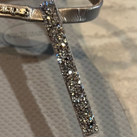 Havaianas Riviera Womens Swarovski Crystal T-Strap Thing Sandal size 37/38 - 7/8 - Picture 2 of 4